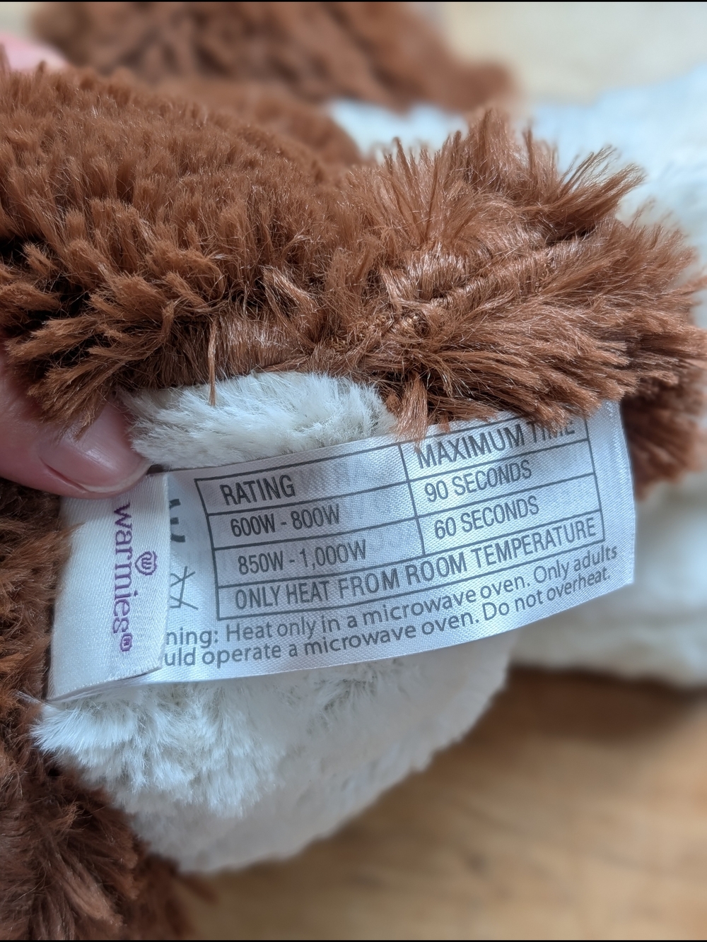 WARMIES Weighted Heatable Plush Brown & White Saint Bernard Puppy Stuffed Animal - Picture 2 of 3
